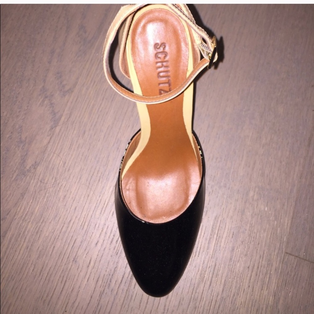 Patent SCHUTZ ankle strap heels